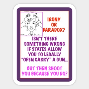 IRONY OR PARADOX? Sticker